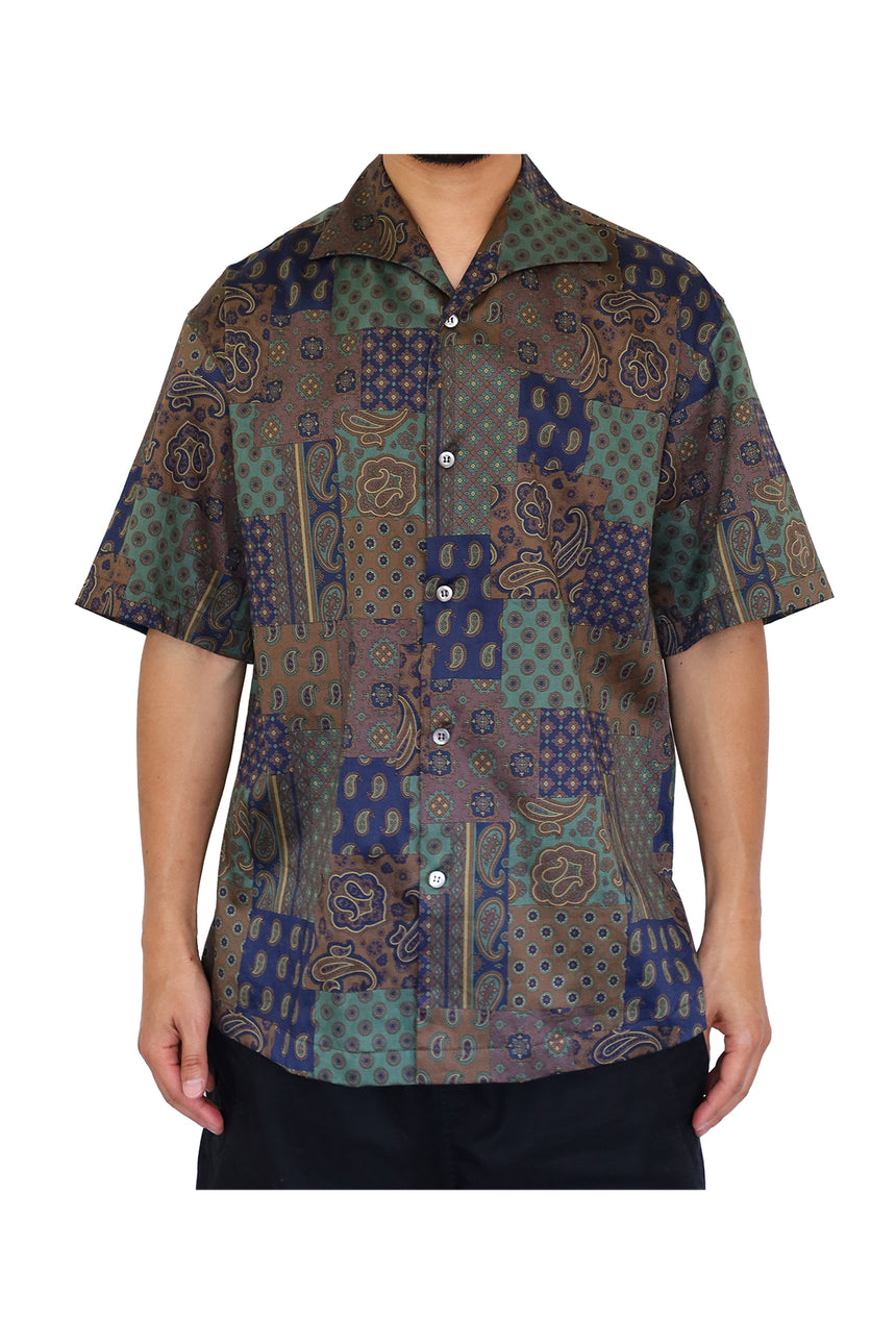 Paisley patchwork Open collar Shirt - AnonymousIsm