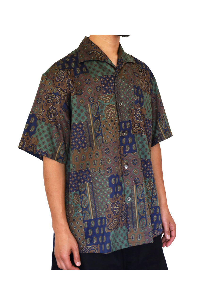 Paisley patchwork Open collar Shirt | AnonymousIsm